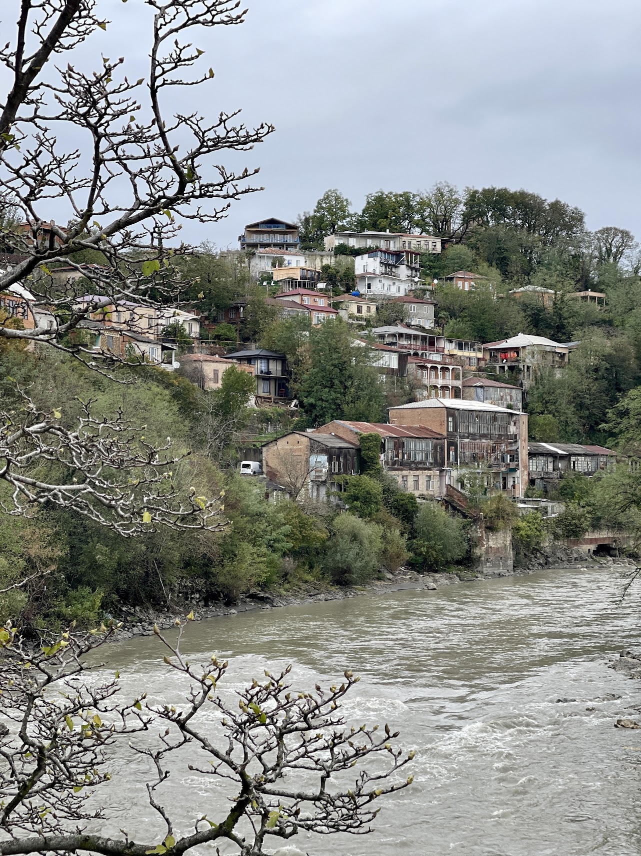 A river running past Kakheti, the major Georgian wine region